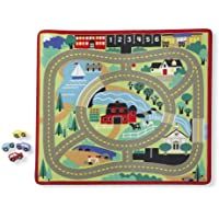 Los mejores  - Melissa &amp- Doug- Round The Town Road &amp- Car Alfombra- Multicolor (19400)